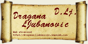 Dragana LJubanović vizit kartica
